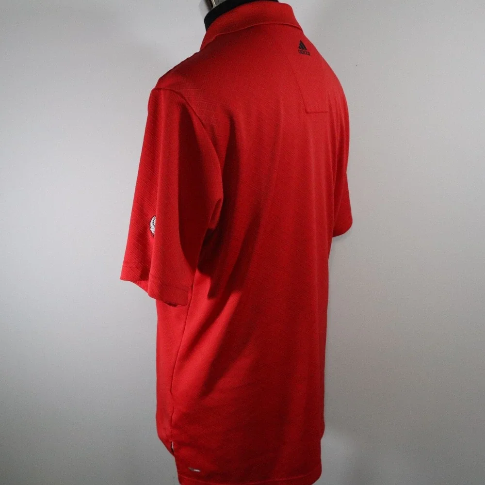 Adidas Golf Polo Shirt Mens Medium Climacool Red‎ Short Sleeve Gator Creek Club